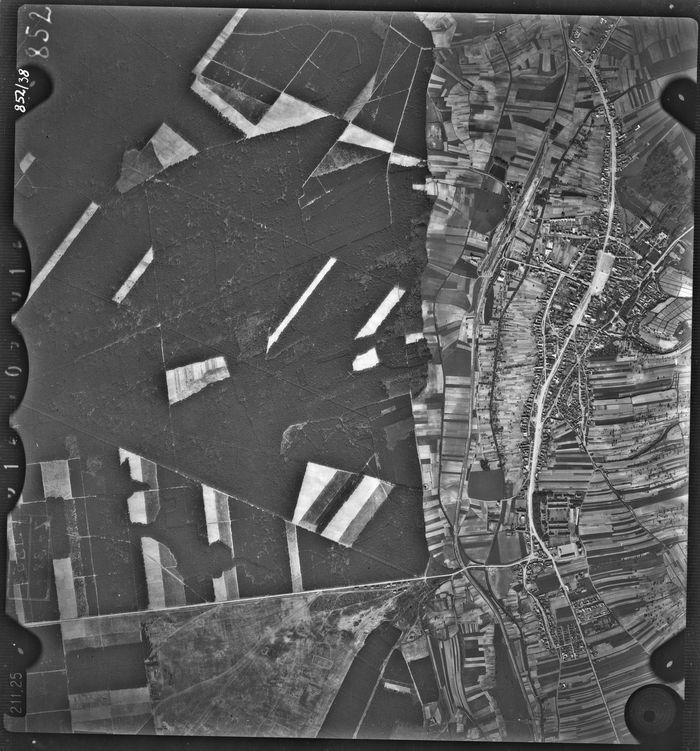 letecký snímek Bzence z roku 1938